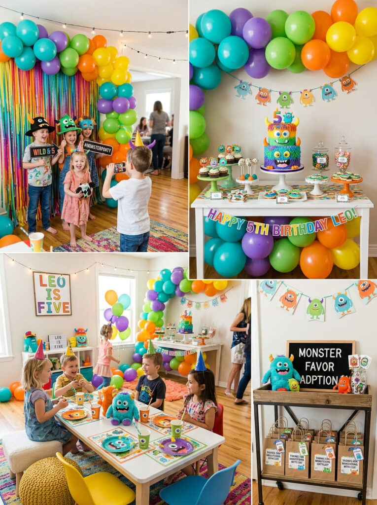 Stylish monster 5th birthday party with Pinterest-worthy focal points