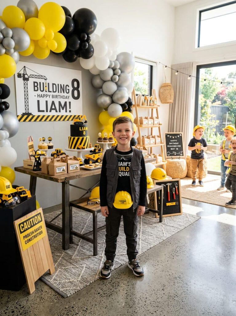 24 Construction Birthday Party Ideas for Kids Ages 6 to 12 at Home