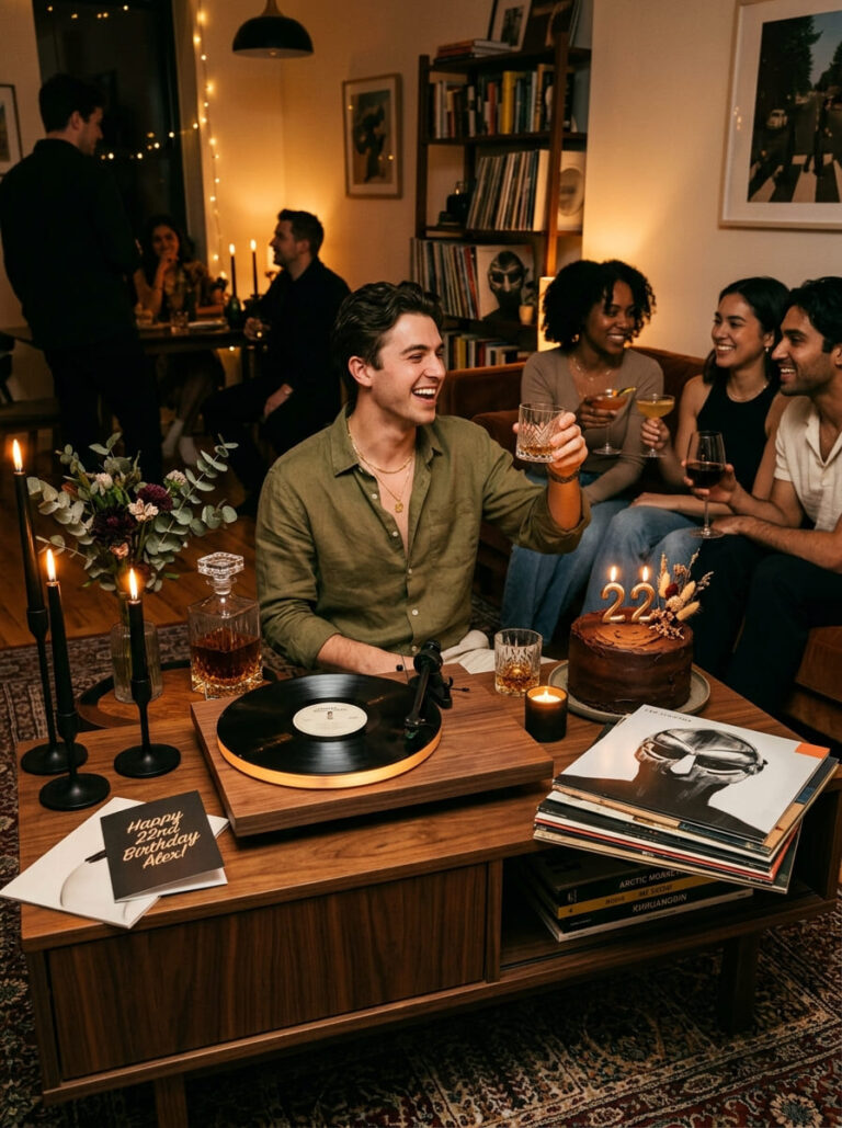 14 High-Fi Vinyl and Lounge 22nd Birthday Theme Ideas for Men