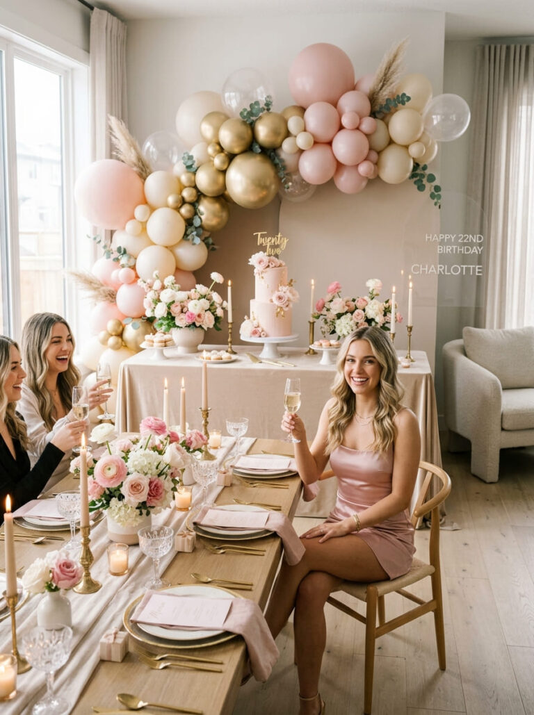 Stylish 22nd Birthday Theme Ideas for Girls at Home