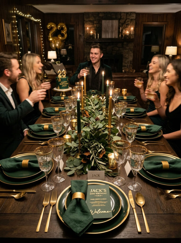 Espresso martini themed 23rd birthday party with chic dark styling

