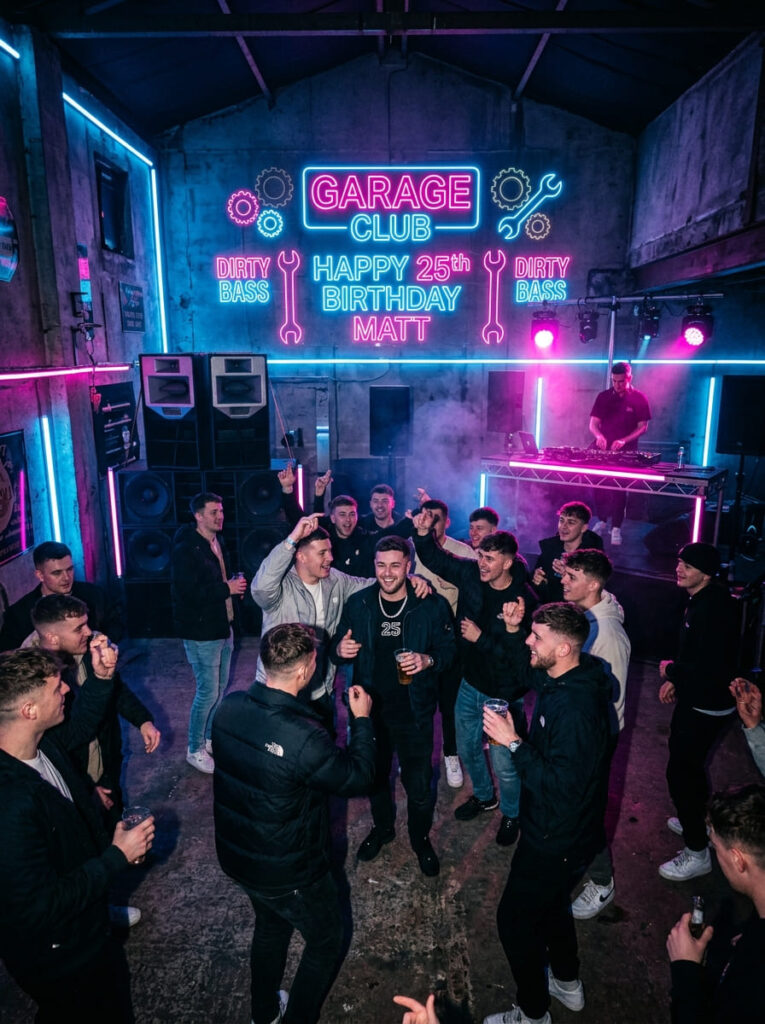 Neon Glow and Electronic Beats Night