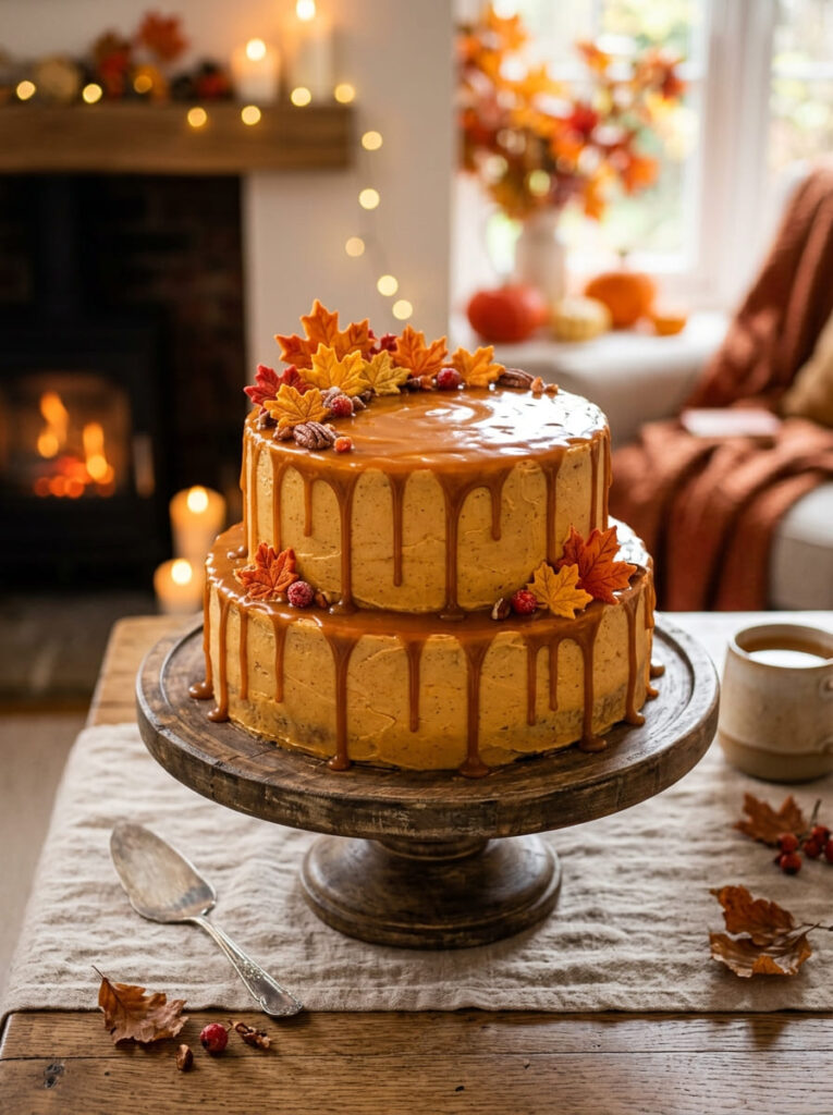 Autumn cake mistakes overcrowded vs balanced decoration