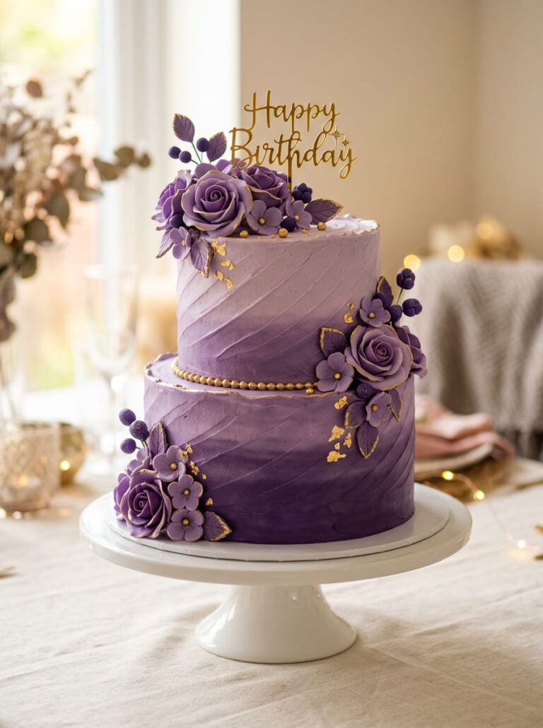 18 Purple Birthday Cake Ideas for Stylish, Aesthetic Celebrations at Home