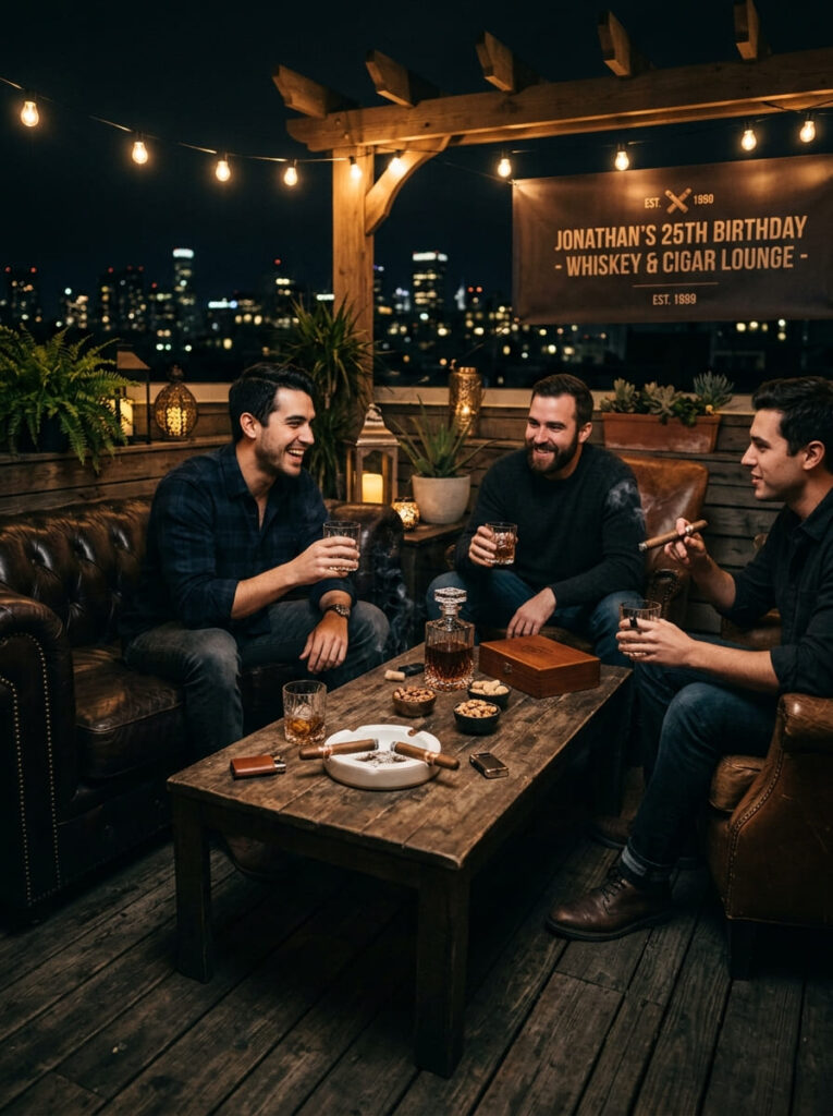 Elegant Whiskey and Cigar Lounge