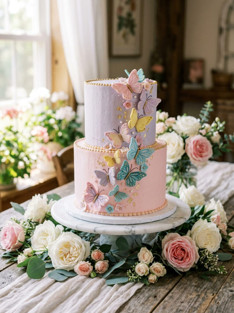 25 elegant and whimsical butterfly cake ideas for birthday celebrations